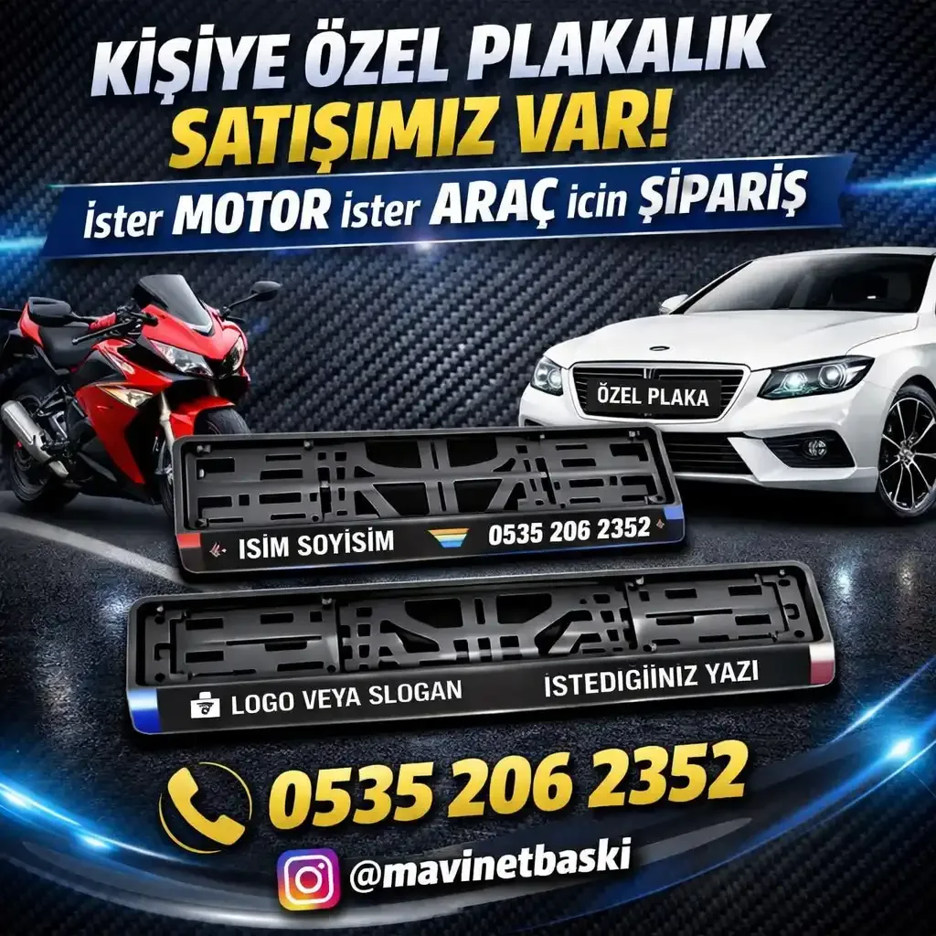 Mavinet Baskı: Aracınıza Özel Plakalıklarla Tarzınızı Yansıtın