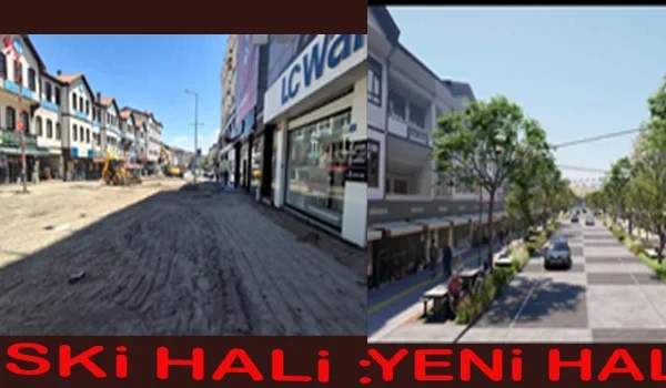 Beypazarı’nda Bankalar Caddesi yenileniyor