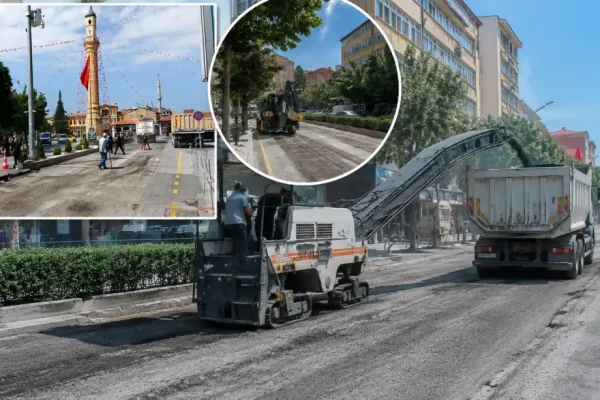 Çorum’da Gazi Caddesi baştan sona yenileniyor