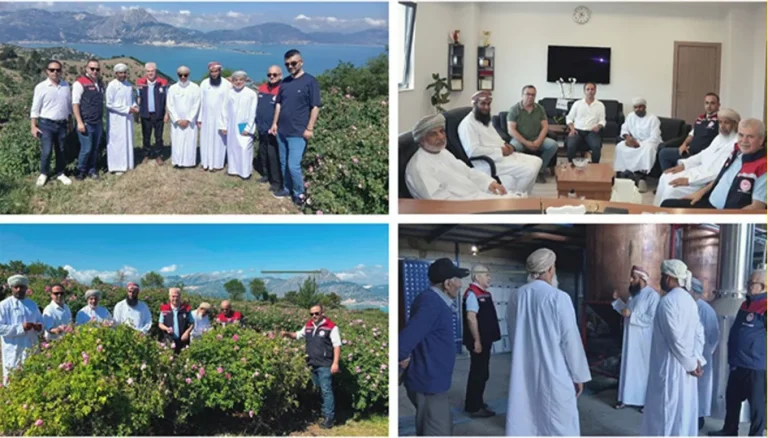 Umman heyeti Isparta’da Gül yağı üretimini inceledi