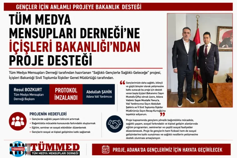 Tüm Medya Mensupları Derneği’ne İçişleri Bakanlığından proje desteği