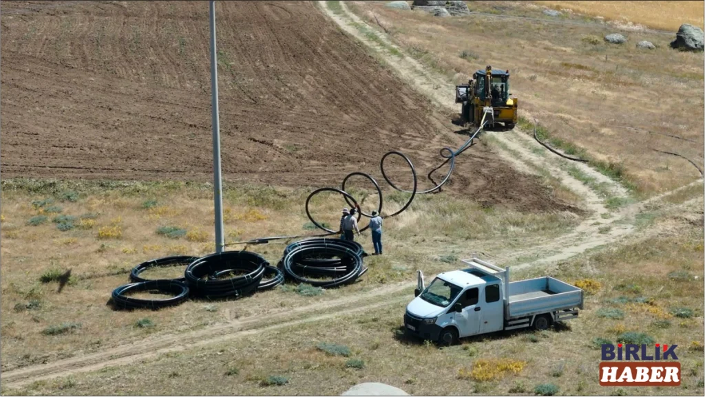 Abalı Köyü’nde 7,5 Kilometrelik İçme Suyu Hattı Yapılıyor