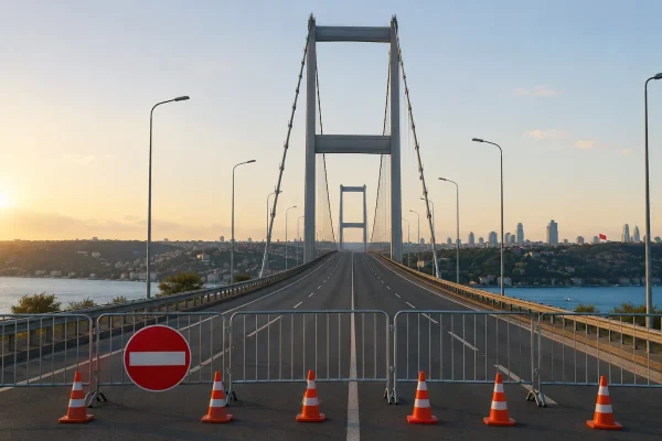 15 Temmuz anma programı için köprü çift yönlü kapatıldı