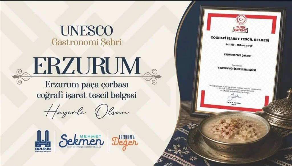 Erzurum’un asırlık lezzeti coğrafi işaret aldı