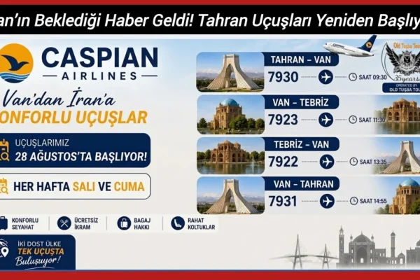 Van’ın beklediği haber geldi: Tahran uçuşları yeniden başlıyor
