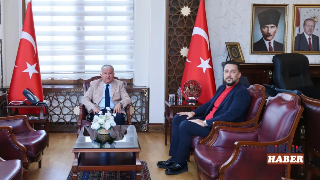 Aksaray Müteahhitler Birliği Başkanı Güneş’ten Vali Murat Duru’ya ziyaret