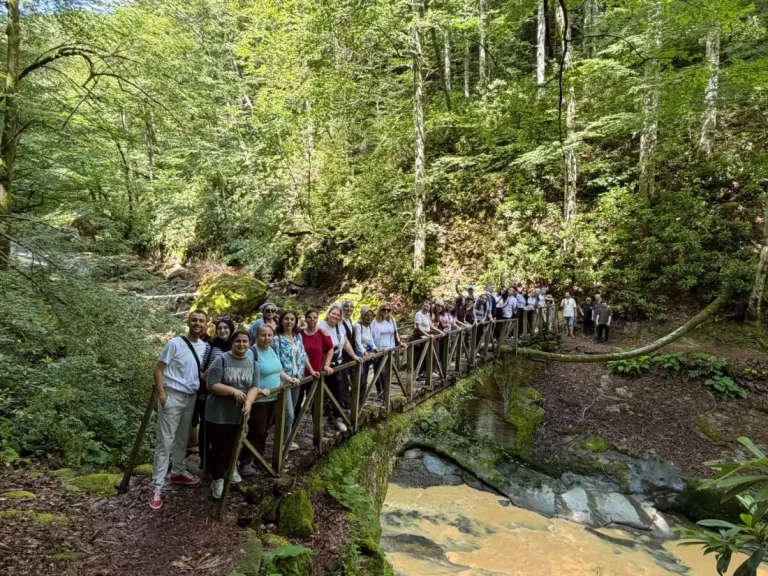 Kayalıdere Volkanik Şelaleleri’nde Jeolojik Miras Yürüyüşü ve Arazi Sanatı Etkinliği düzenlendi