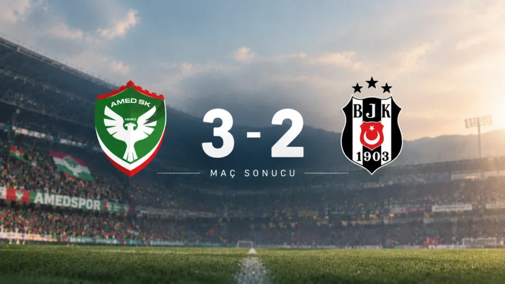 Amedspor’dan Beşiktaş’a 3-2’lik galibiyet!