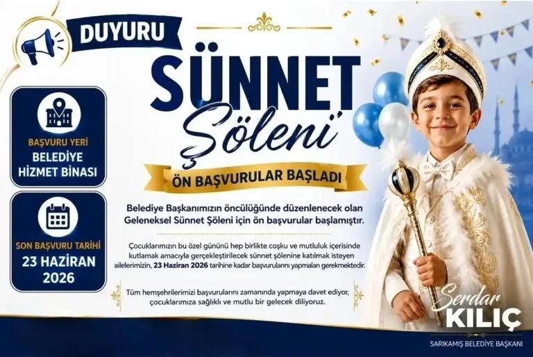 Sarıkamış Belediyesi’nden Geleneksel Sünnet Şöleni için ön başvuru çağrısı