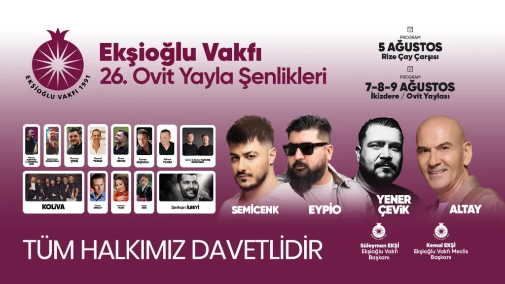 Ekşioğlu Vakfı 26. Ovit Yayla Şenlikleri için geri sayım başladı!