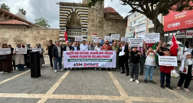 Adana’da STK’lardan İsrail’e ‘Sumud filosu’ tepkisi
