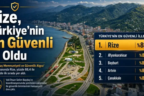 Rize, Türkiye’nin en güvenli ili oldu