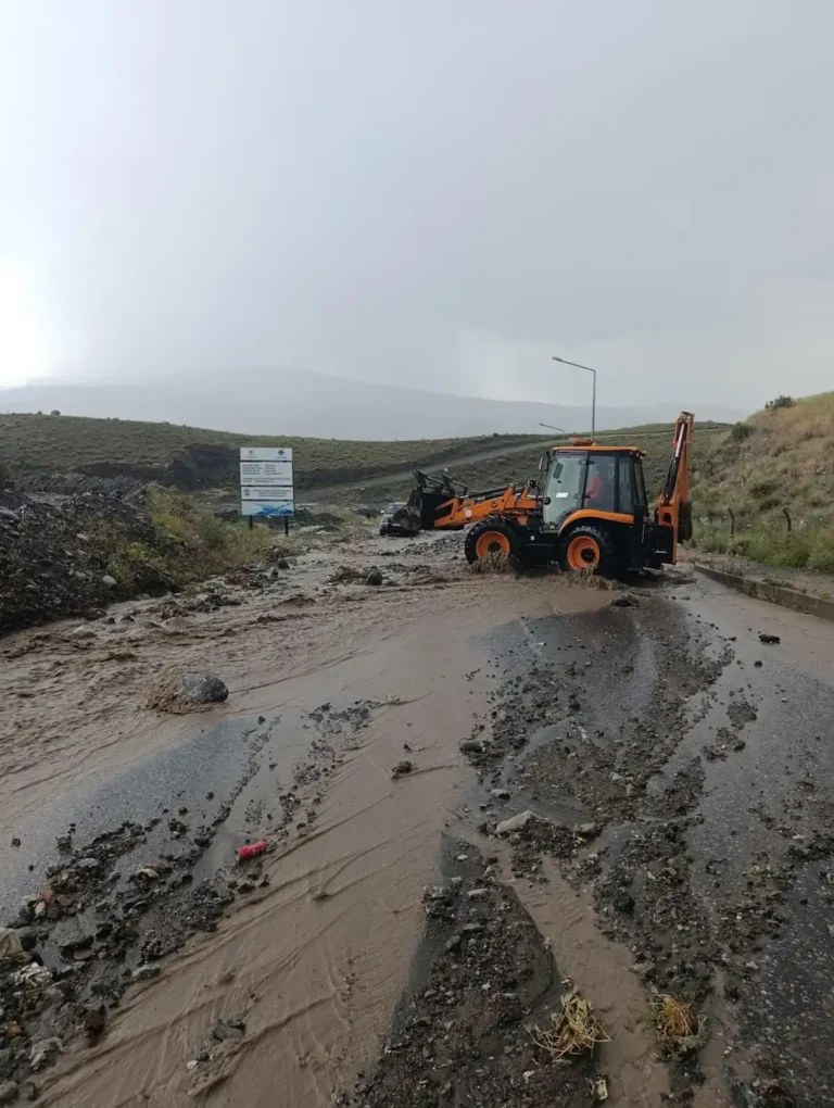 Kağızman Kaymakamı Daştan, sel olan bölgelerde incelemede bulundu