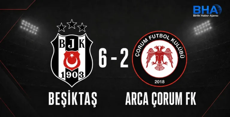Çorum FK’dan Beşiktaş karşısında 6-2’lik mağlubiyet