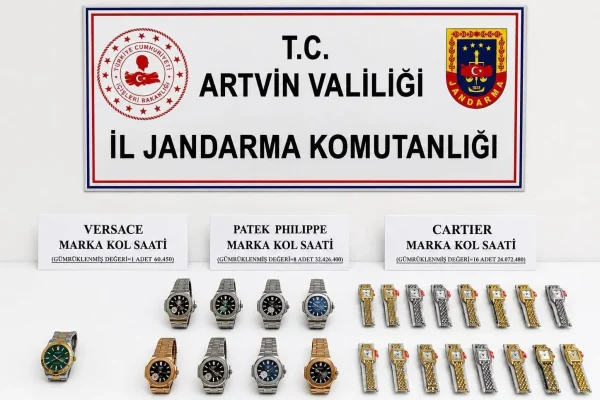 Artvin’de 57 milyon lira değerinde kaçak saat ele geçirildi