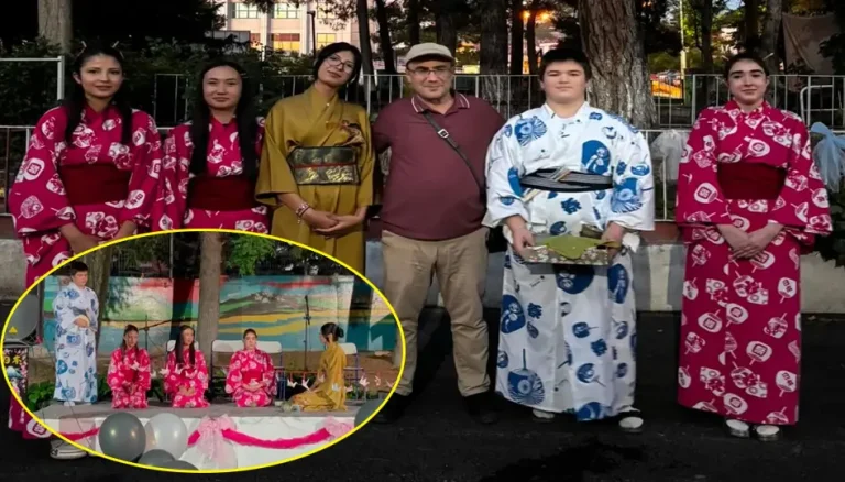 Burdur lisesi mezuniyet töreninde Japon esintisi