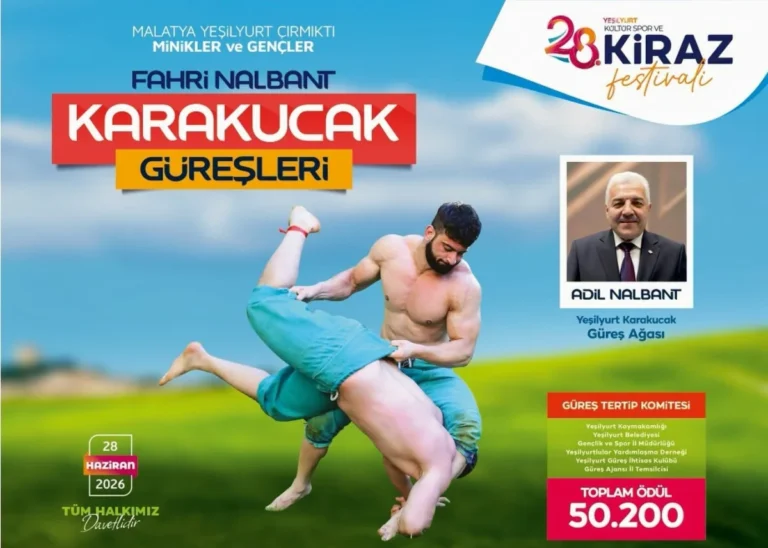 Yeşilyurt’ta 28. Kiraz Festivali güreşlerle başlıyor