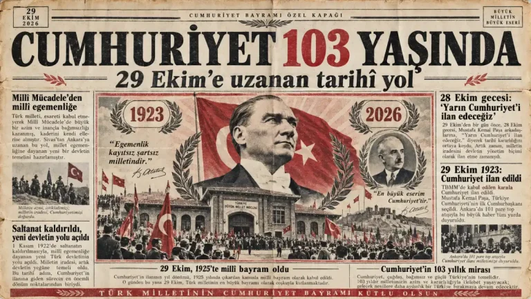 Cumhuriyet 103 yaşında: 29 Ekim’e uzanan tarihî yol