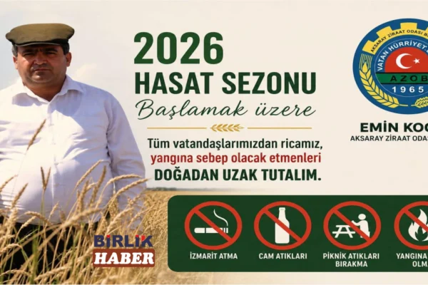 Aksaray’da Hasat Öncesi Kritik Yangın Uyarısı