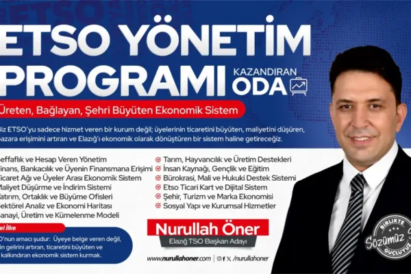Nurullah Öner’den ETSO için ekonomik dönüşüm vizyonu