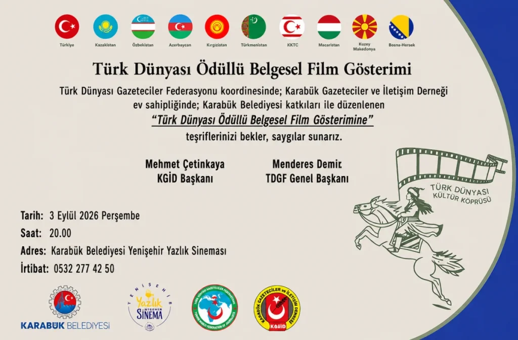 Türk Dünyası’nın Ödüllü Belgesel Filmleri Karabük’te seyirciyle buluşacak