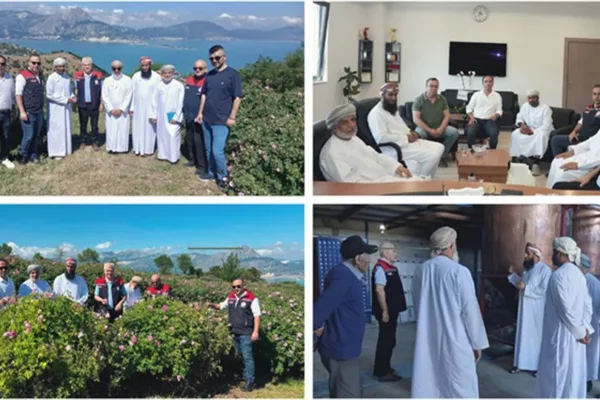 Umman heyeti Isparta’da Gül yağı üretimini inceledi