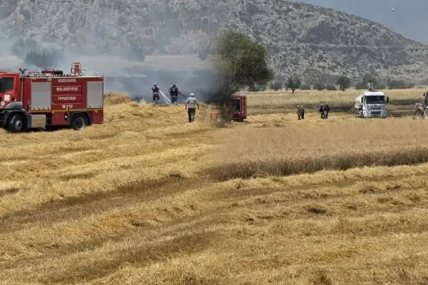 Burdur Yuva ovası’ndaki arazi yangını büyümeden söndürüldü