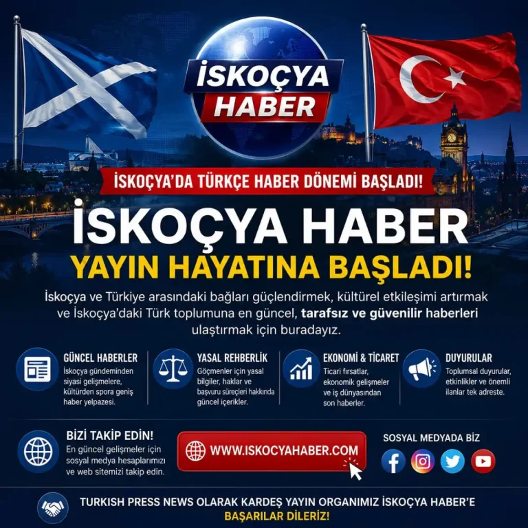 İskoçya’da Türkçe yayın yapan ilk haber portalı yayın hayatına başladı
