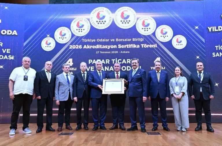 Rize-Pazar Ticaret ve Sanayi Odası “Akredite Oda Statüsü” belgesini  aldı