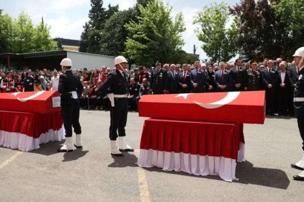 Tekirdağ Çorlu’da iki şehit polis için tören düzenlendi