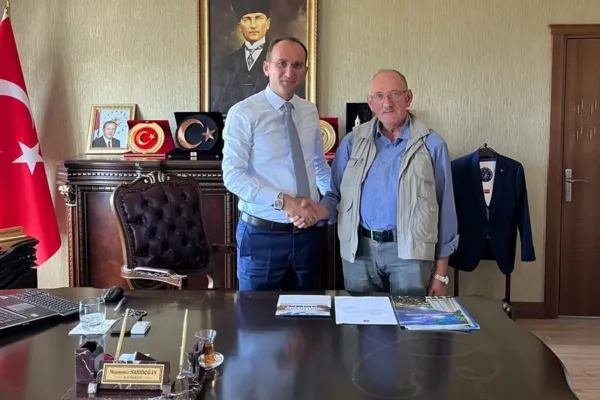 BHA Muhabiri Özcan’dan Kaymakam Sarıdoğan’a hayırlı olsun ziyareti