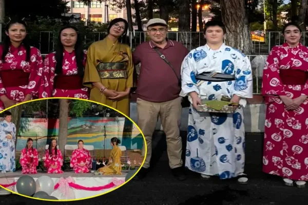 Burdur lisesi mezuniyet töreninde Japon esintisi