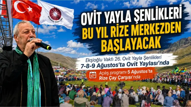 Ekşioğlu Vakfı, Ovit Yayla Şenlikleri’ni Rize Çay Çarşısı’ndan başlatıyor