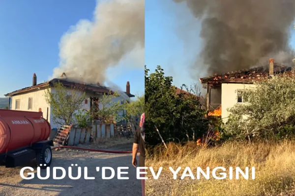 Güdül ilçesinde çıkan yangında bir ev kullanılamaz hale geldi