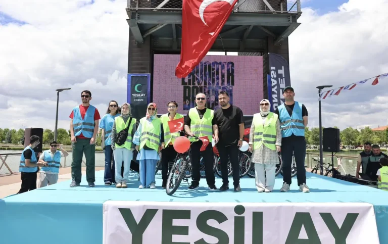 Çorum’da pedallar sağlıklı yaşam için çevrildi