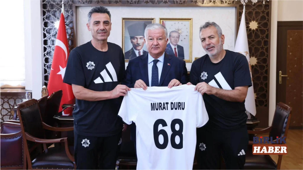 Vali Murat Duru, 68 Aksaray Belediyespor hocasını kabul etti