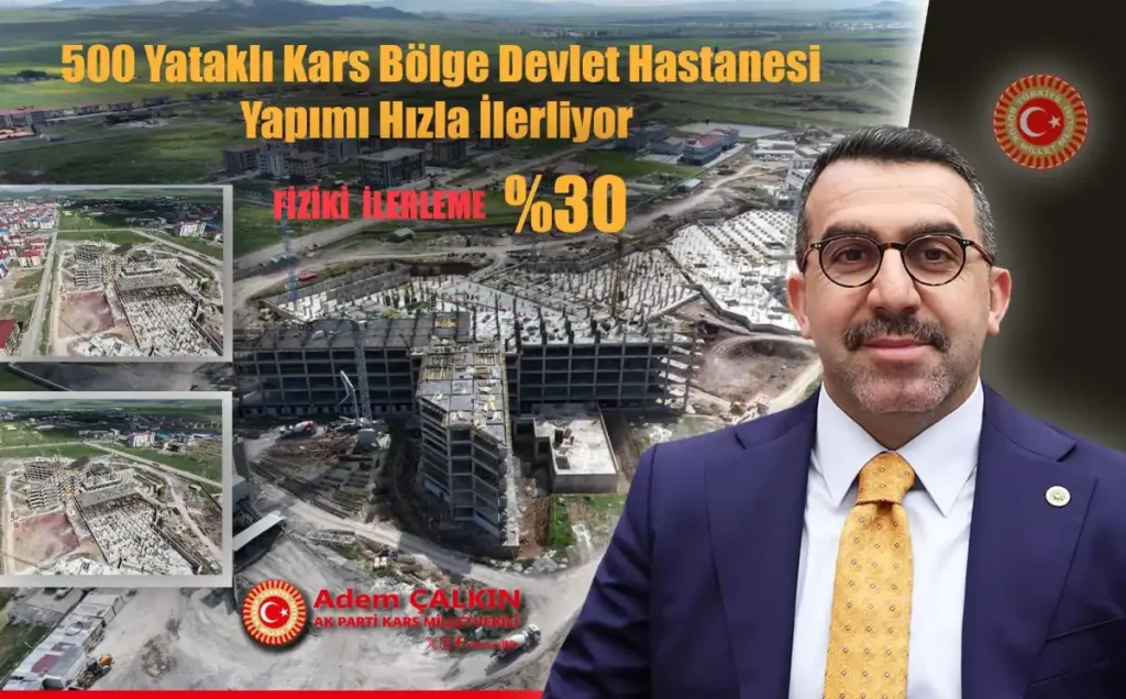 500 yataklı Kars Bölge Devlet Hastanesi’nde çalışmalar hız kesmeden sürüyor