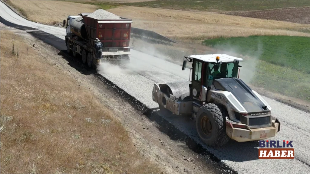 Gülağaç’da Camiliören–Osmanlı Köyü Yolunda Asfalt Çalışması