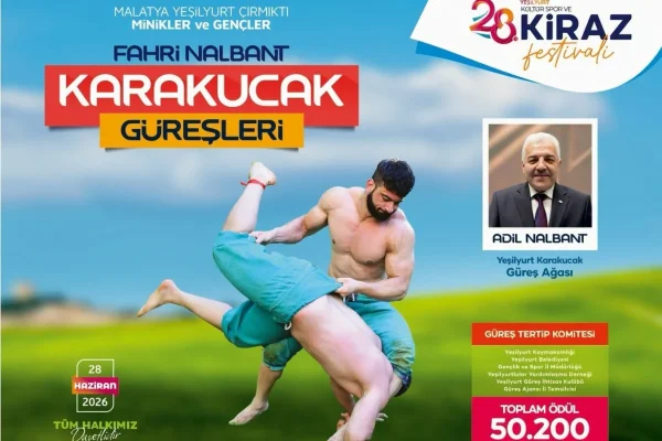 Yeşilyurt’ta 28. Kiraz Festivali güreşlerle başlıyor