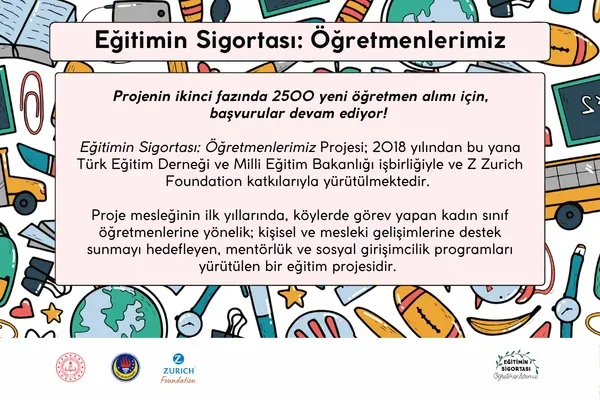2 bin 500 kadın öğretmen Eğitimin Sigortası Projesi’ne alınacak