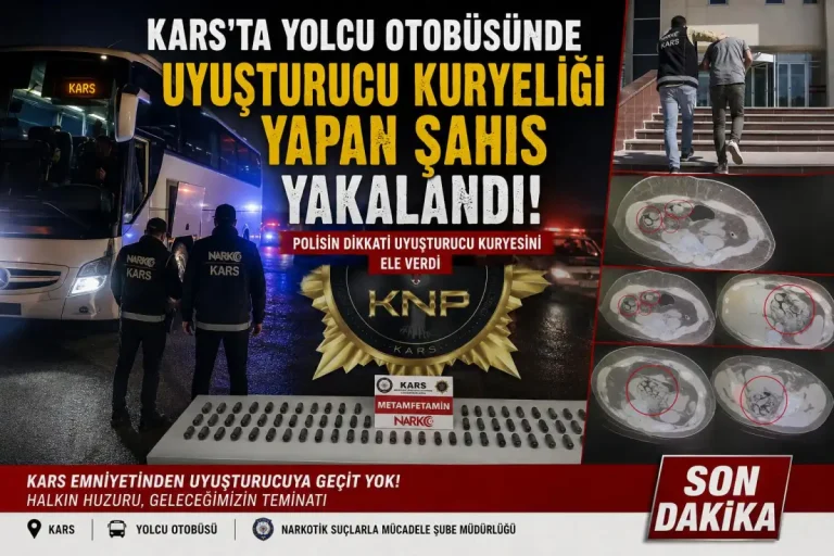 Yolcu otobüsünde uyuşturucu kuryeliği yapan şahıs yakalandı