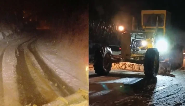 Burdur köylerinde kar mesaisi