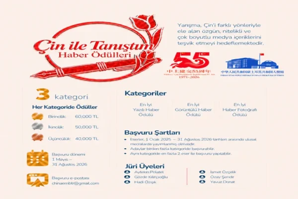 Çin ile Tanıştım Haber Ödülleri başvuruları başladı