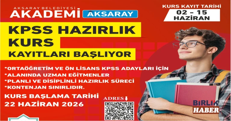 Akademi Aksaray’dan KPSS Adaylarına Ücretsiz Eğitim Desteği
