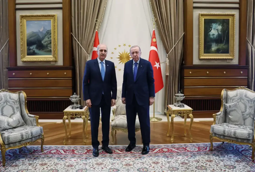 Cumhurbaşkanı Erdoğan, TBMM Başkanı Numan Kurtulmuş’u kabul etti