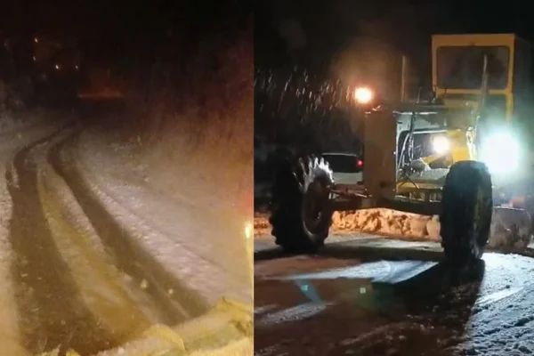 Burdur köylerinde kar mesaisi