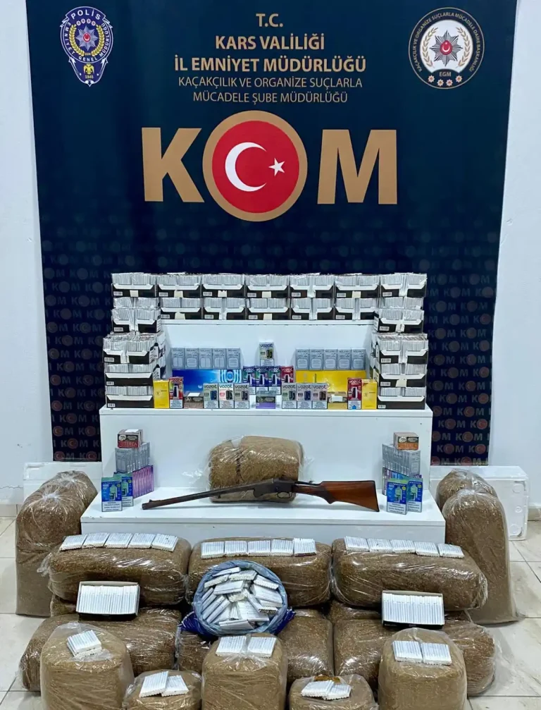 Kars’ta dev kaçakçılık operasyonu: 5 adrese eş zamanlı baskın