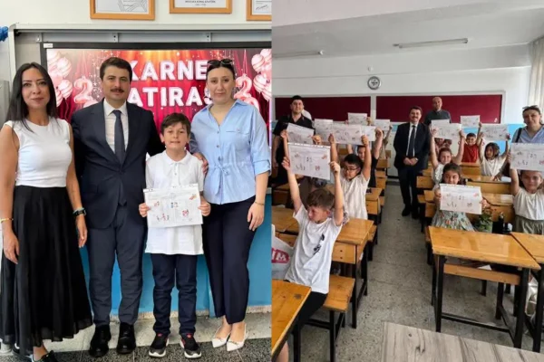 Nallıhan’da öğrenciler karnelerine kavuştu