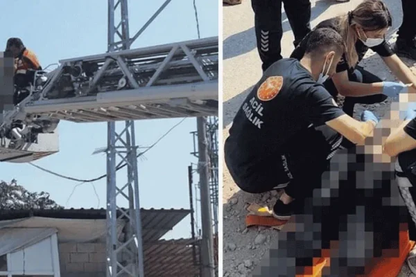 Elektrik direğinde asılı halde bulunan kişi hayatını kaybetti
