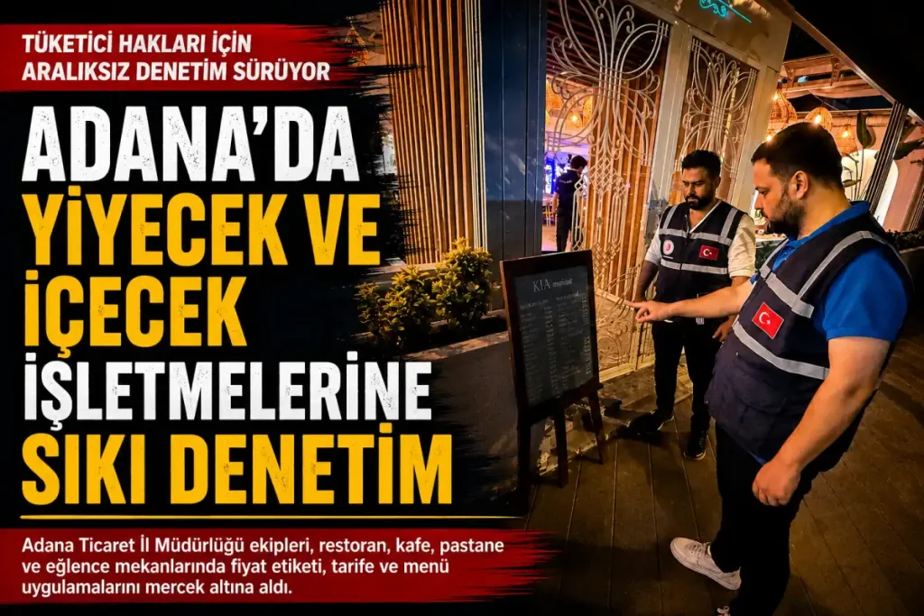 Adana’da yiyecek ve içecek işletmelerine sıkı denetim